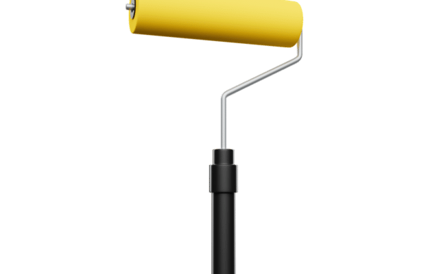 Painting an interior wall with a roller